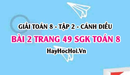 Bài 2 trang 49 Toán 8 Tập 2 Cánh Diều